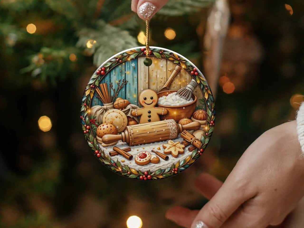 クリスマスベーキングオーナメント、ホリデークッキーオーナメント